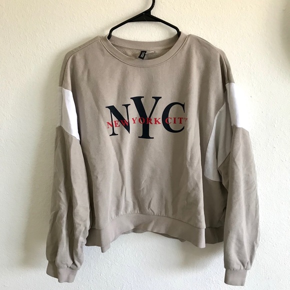 NYC color-block Sweatshirt - Picture 1 of 4